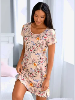 Chemise de nuit au design floral