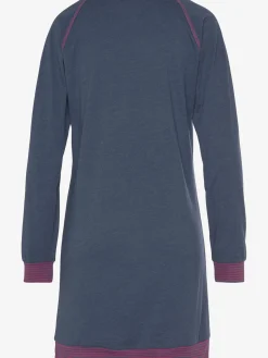 Chemise de nuit avec bords-côtes en fils teintés couleur fluo