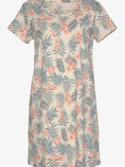 Chemise de nuit confortable avec imprimé palmiers