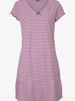 Chemise de nuit coupe courte et rayures tendance
