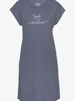 Chemise de nuit courte avec imprimé devant