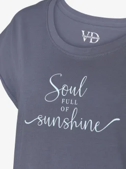 Chemise de nuit courte avec imprimé devant