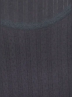 Chemise de nuit courte fantaisie en tricot ajouré