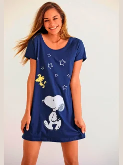 Chemise de nuit large encolure ronde