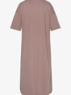 Chemise de nuit longueur midi avec détails imprimés
