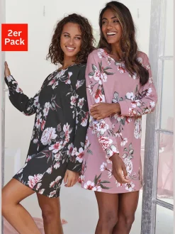 Chemise de nuit lot de 2 robes de nuit courtes