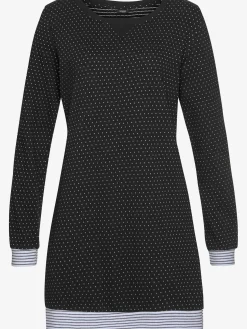 Chemise de nuit motif noir-blanc