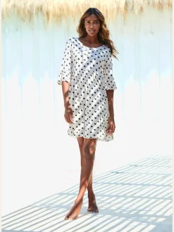 Chemise de nuit robe de nuit courte à motif