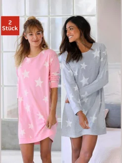 Chemise de nuit sportive, lot de 2