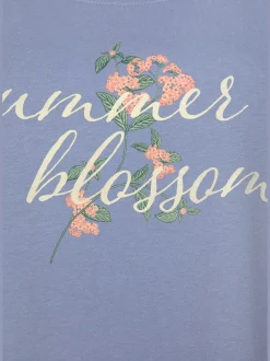 Chemise de nuit t-shirt de nuit à imprimé floral devant