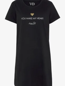 Chemise de nuit t-shirt de nuit avec imprimé devant
