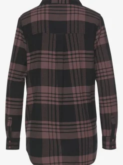 Chemisier à carreaux décontracté, col chemise