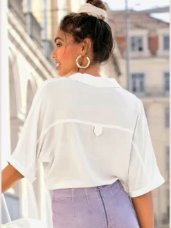 Chemisier à manches courtes tendance
