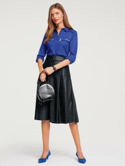 Chemisier à manches longues look tendance