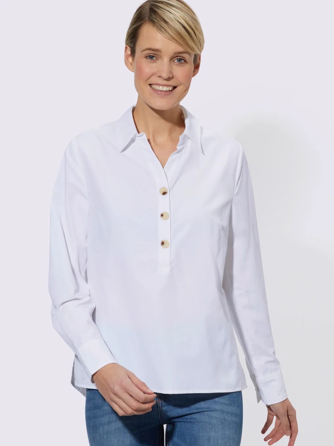 Chemisier à manches longues 50% coton