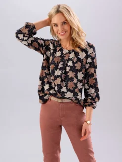 Chemisier à manches longues qualité viscose douce