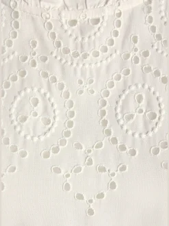 Chemisier avec broderie ajourée