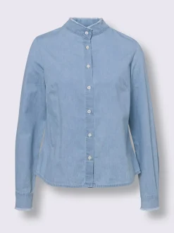 Chemisier en coton bords à fines franges