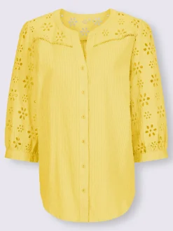 Chemisier en coton look tendance avec ourlet arrondi