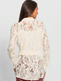 Chemisier en dentelle dentelle florale