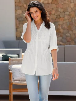 Chemisier en dentelle pur coton