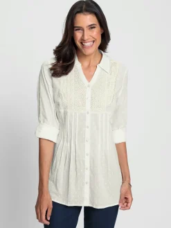 Chemisier en dentelle pur coton