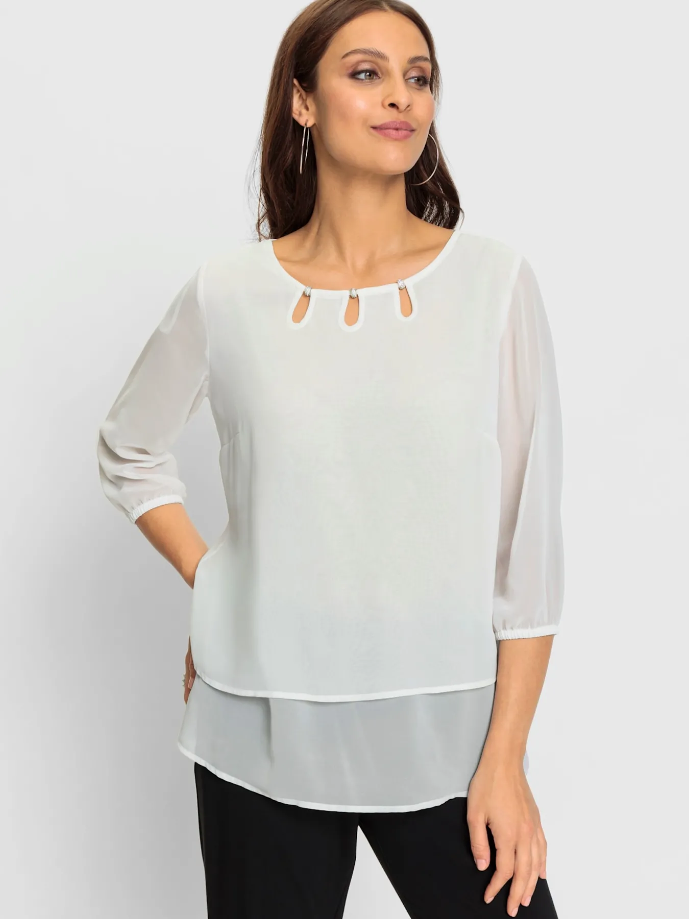 Chemisier en georgette affinant
