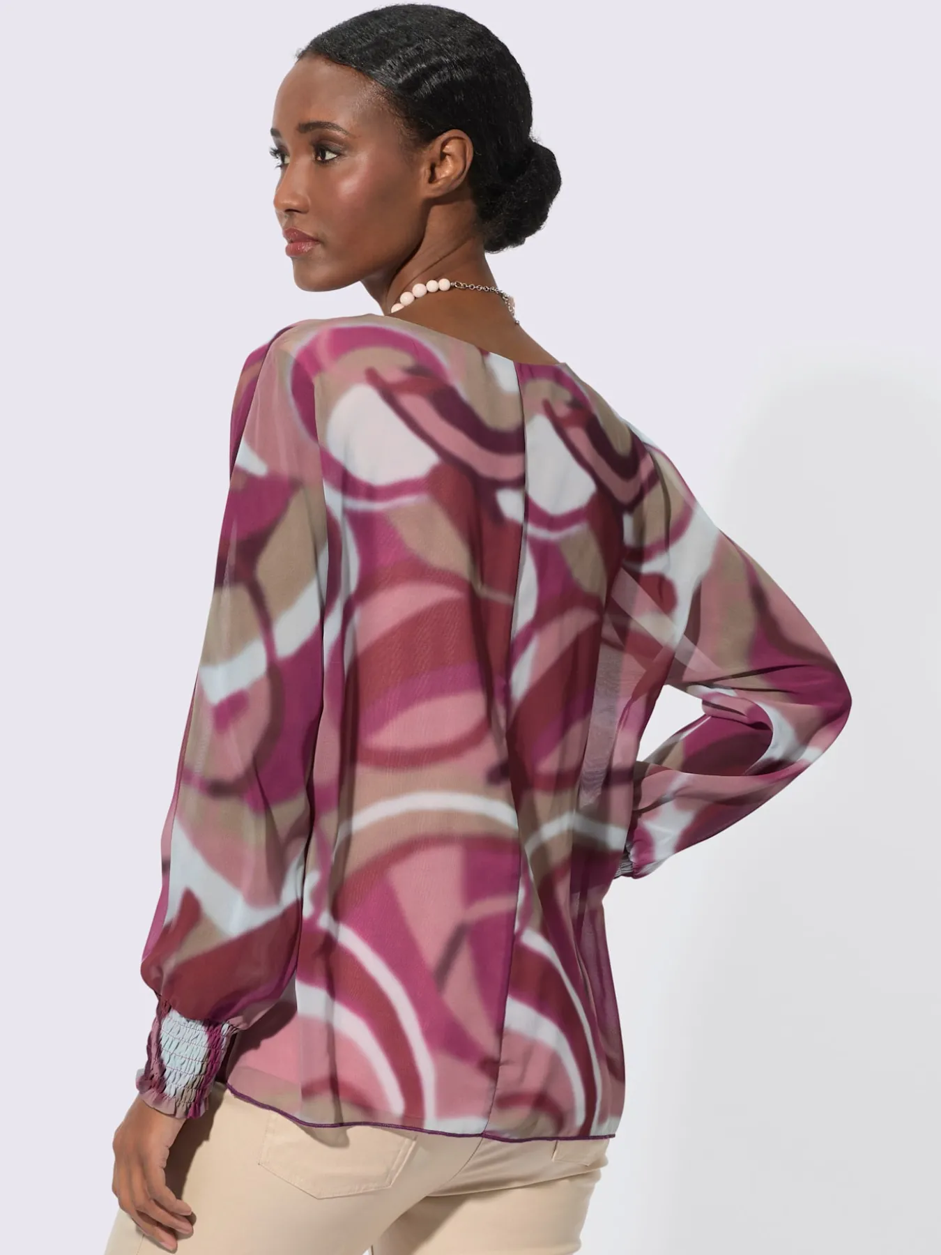 Chemisier en georgette polyester recyclé