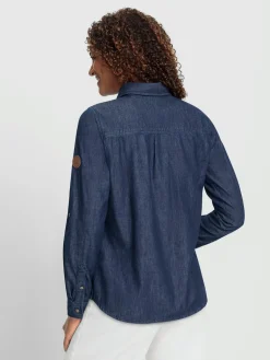 Chemisier en jean pur coton