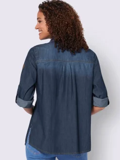 Chemisier en jean pur coton