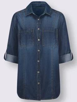 Chemisier en jean pur coton