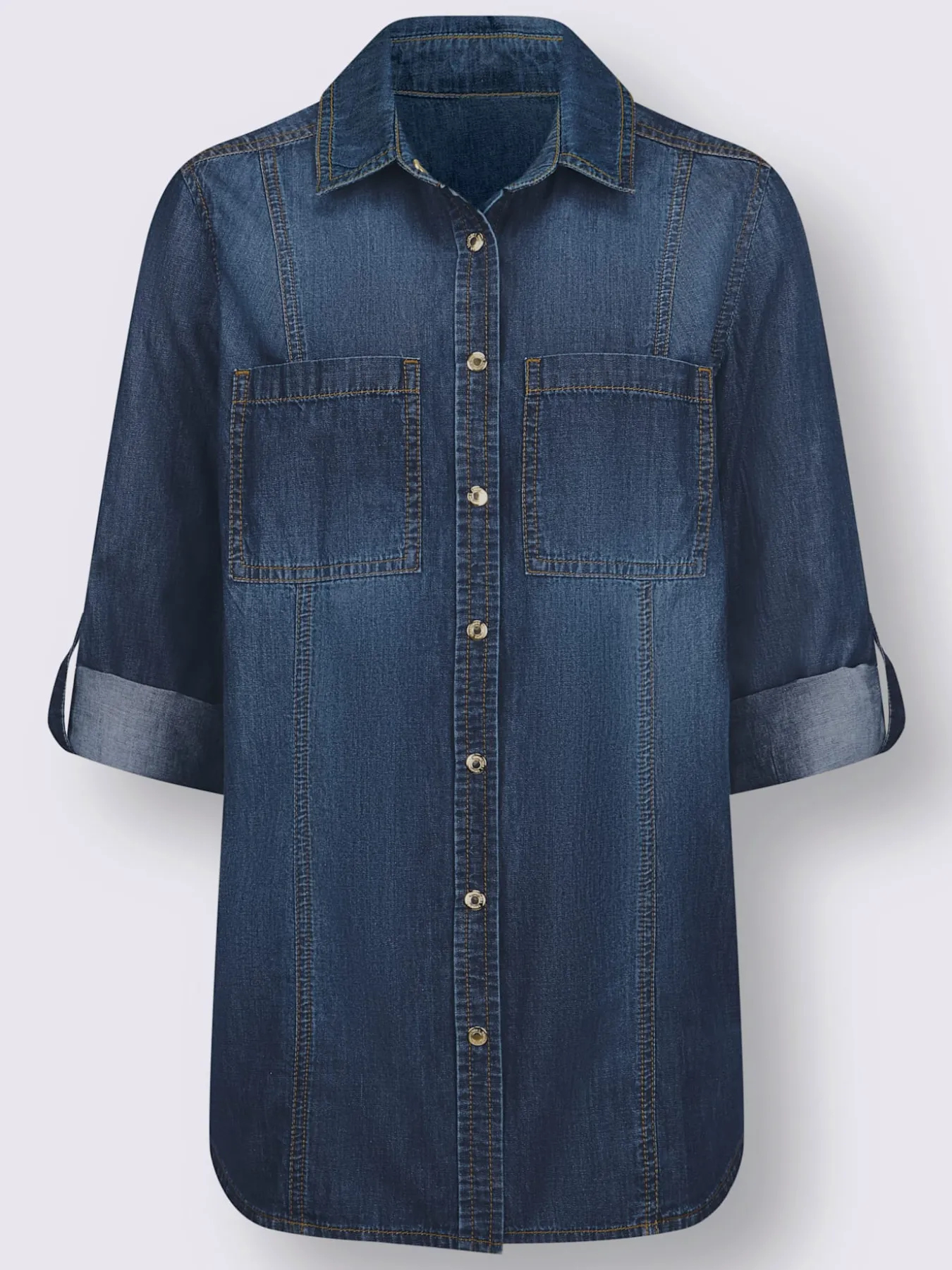 Chemisier en jean pur coton