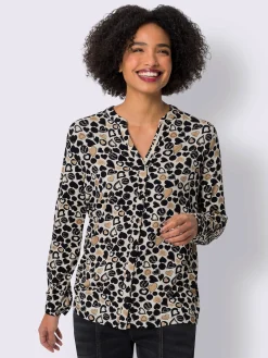 Chemisier en jersey motif cœur tendance