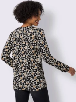 Chemisier en jersey motif cœur tendance