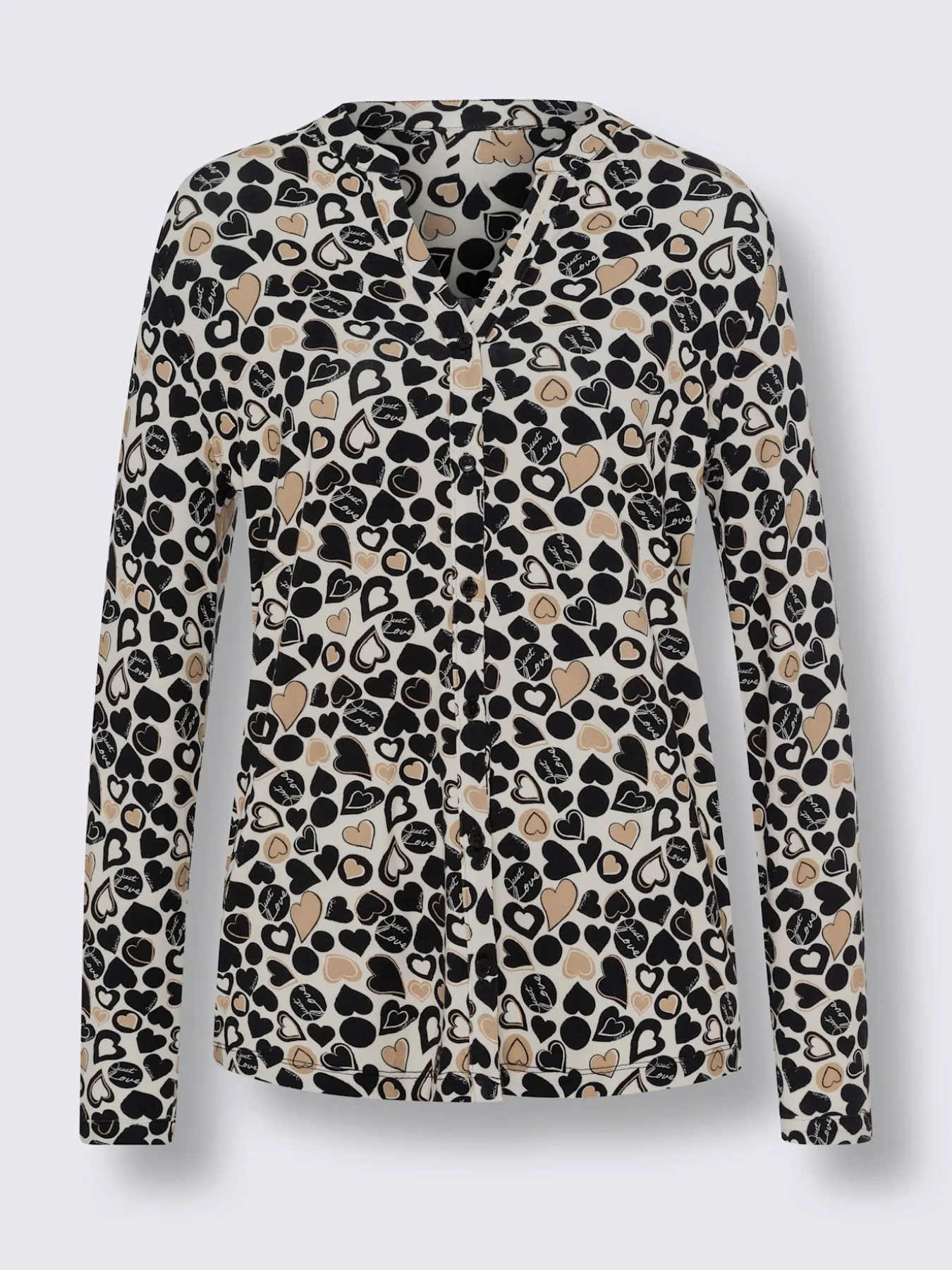 Chemisier en jersey motif cœur tendance