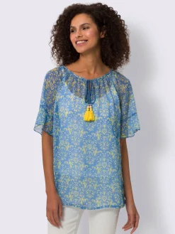 Chemisier en mousseline motif imprimé exclusif