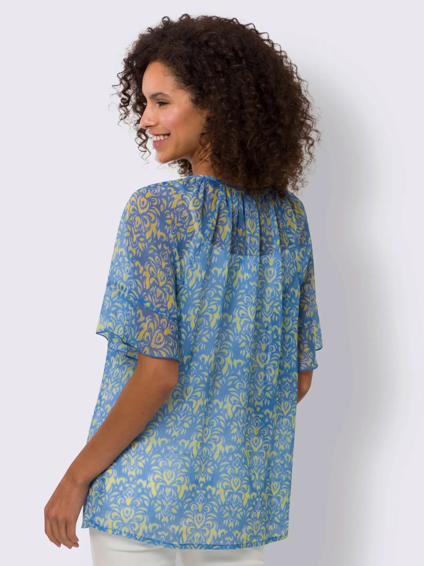 Chemisier en mousseline motif imprimé exclusif