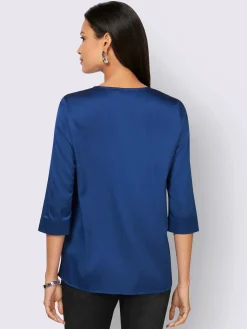 Chemisier en satin détails fantaisie décontractés