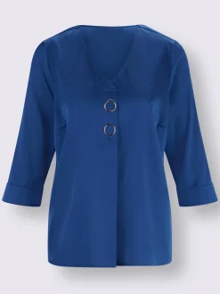 Chemisier en satin détails fantaisie décontractés