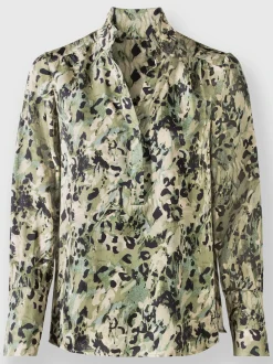 Chemisier en satin motif tendance