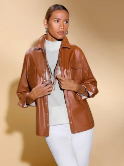 Chemisier imitation cuir souple