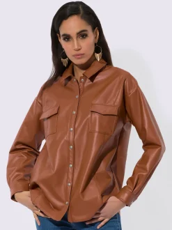 Chemisier imitation cuir souple