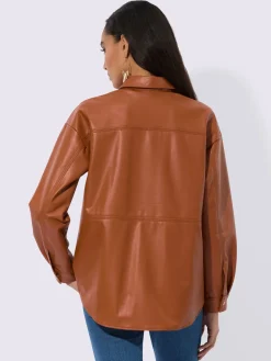 Chemisier imitation cuir souple