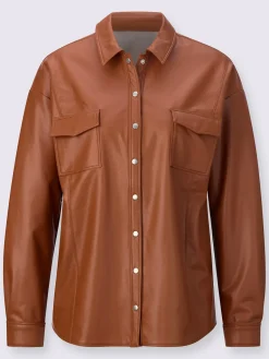 Chemisier imitation cuir souple
