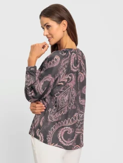 Chemisier imprimé paisley discret