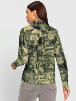 Chemisier joli motif feuilles