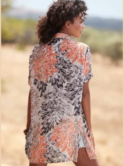 Chemisier long col chemisier tendance