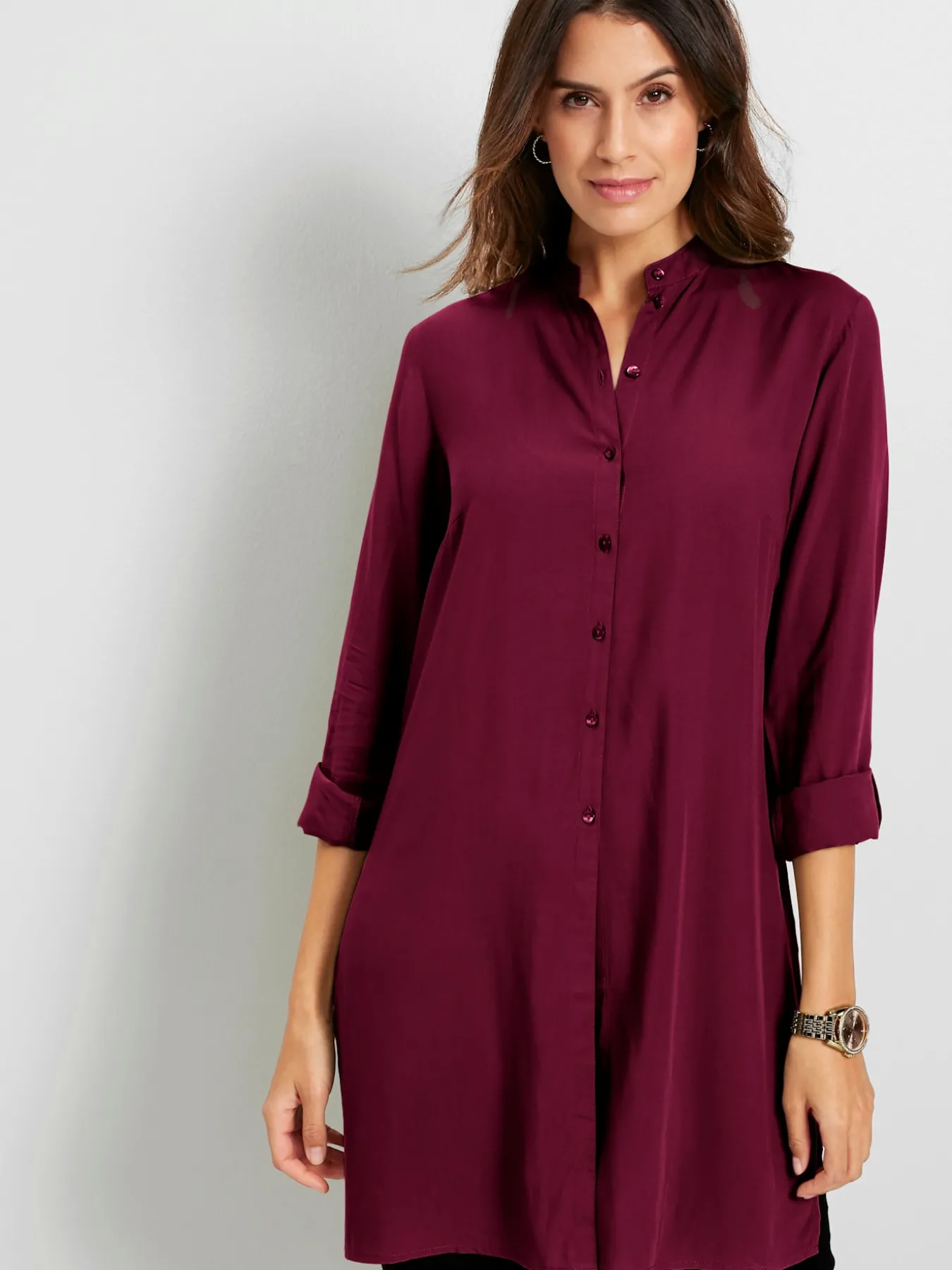 Chemisier long coupe droite