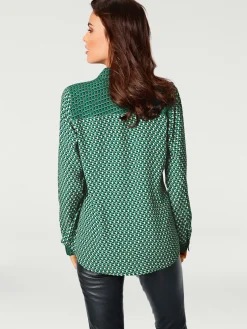 Chemisier look graphique, aspect patchwork