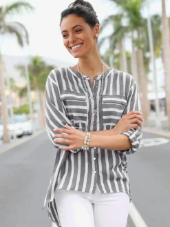 Chemisier rayé pure viscose